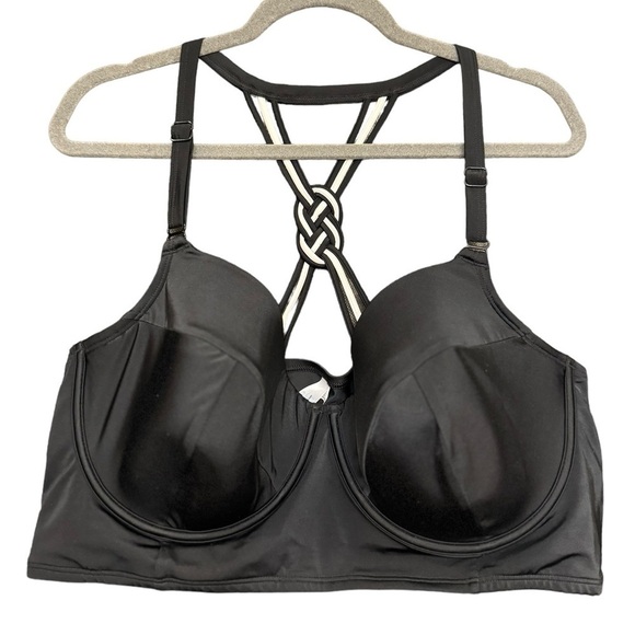 Cacique Macrame Balconette Swim Top 44DD - Picture 3 of 7